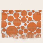 Bubbly Mod Dots Pattern in Burnt Orange and White Wall Hanging Gallery Image 1