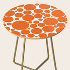Bubbly Mod Dots Pattern in Burnt Orange and White Side Table Gallery Image 2