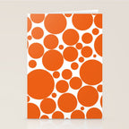 Bubbly Mod Dots Pattern in Burnt Orange and White Stationery Card Gallery Image 2