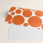 Bubbly Mod Dots Pattern in Burnt Orange and White Wrapping Paper Gallery Image 2