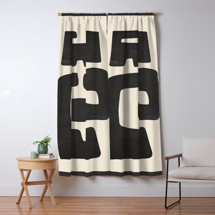 Modern Abstract Minimal Shapes 4 Window Curtain Gallery Image 1