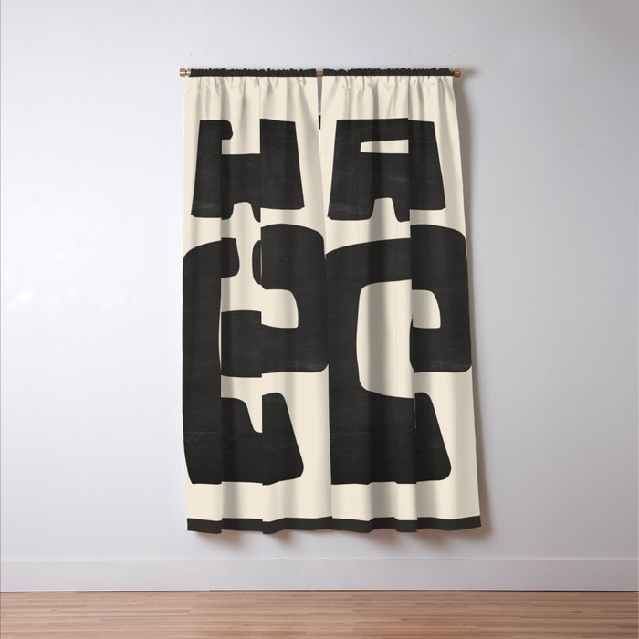 Modern Abstract Minimal Shapes 4 Window Curtain Gallery Image 3