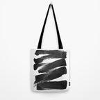 Black Brushstrokes Abstract Ink Painting Tote Bag Gallery Image 2
