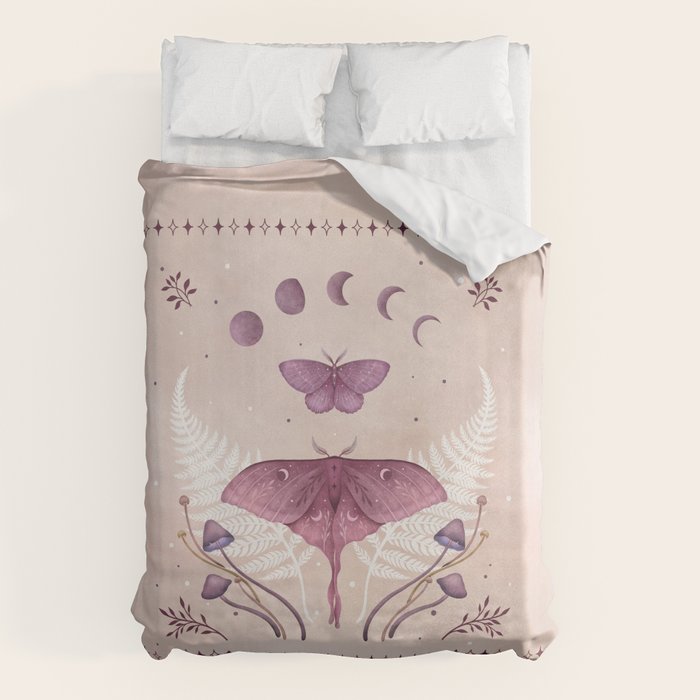 Luna and Emerald - Vintage Pink Duvet Cover Gallery Image 6