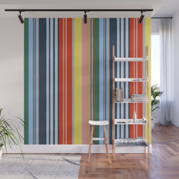 Summer Stripes Wall Mural Gallery Image 1