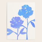 Blue Roses - Gouache Botanical Painting Poster Gallery Image 4