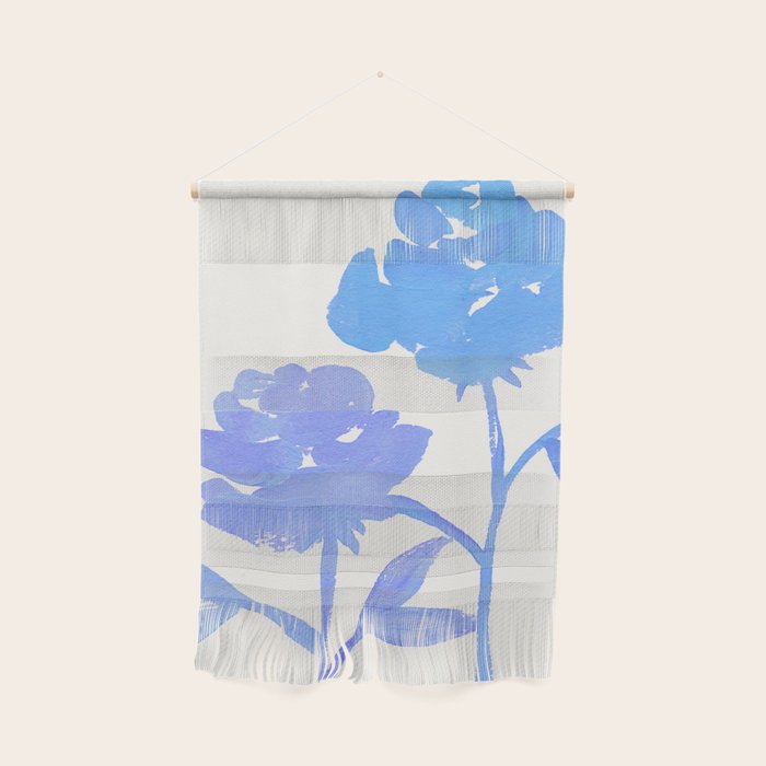 Blue Roses - Gouache Botanical Painting Wall Hanging Gallery Image 1