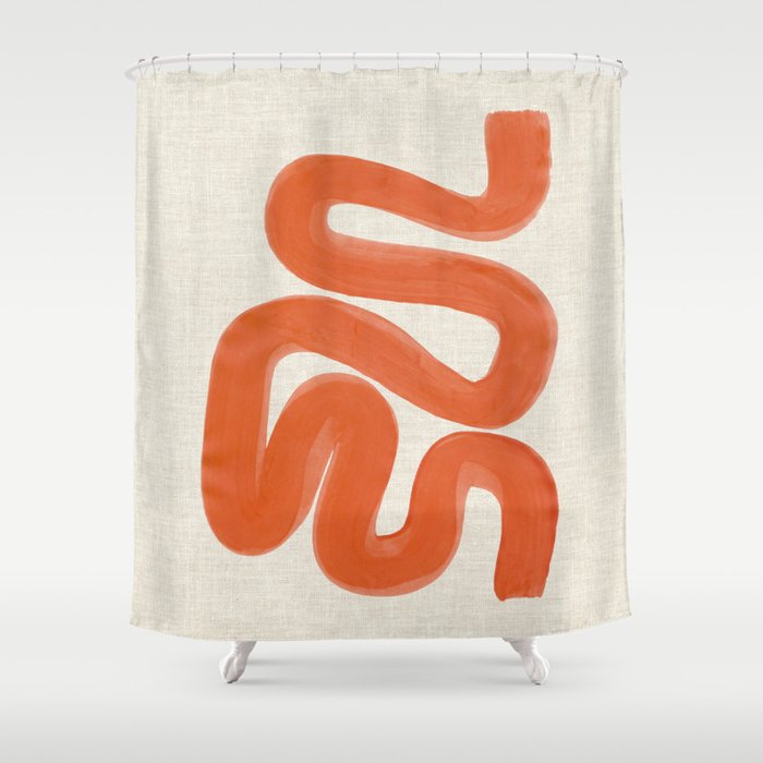 Orange Amazon River Shower Curtain Gallery Image 1