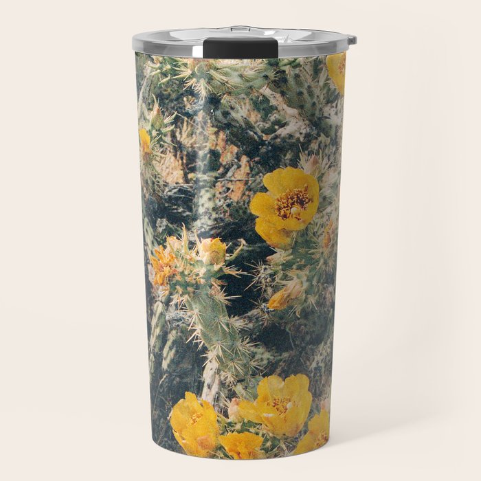 Buckhorn Cholla Cactus Flowers Travel Mug Gallery Image 1