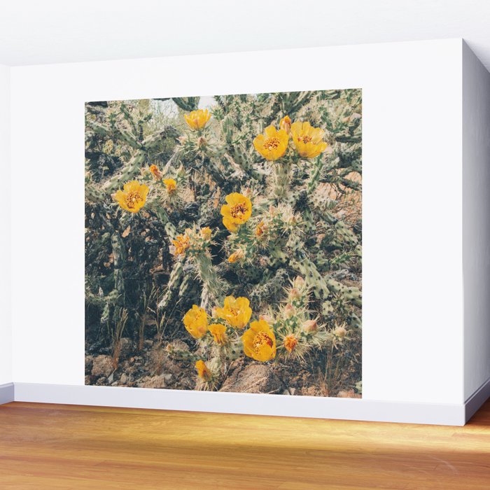 Buckhorn Cholla Cactus Flowers Wall Mural Gallery Image 2