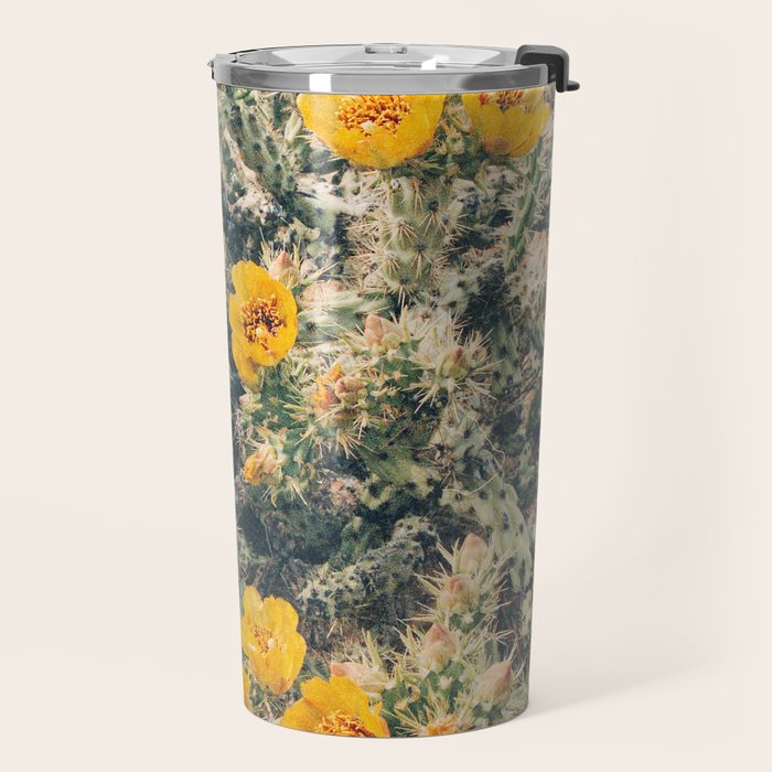 Buckhorn Cholla Cactus Flowers Travel Mug Gallery Image 2