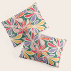 Colorful abstract flower art pattern Pillow Sham Gallery Image 3