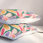 Colorful abstract flower art pattern Pillow Sham Gallery Image 3