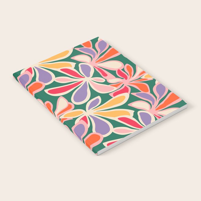 Colorful abstract flower art pattern Notebook Gallery Image 2