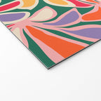 Colorful abstract flower art pattern Welcome Mat Gallery Image 2