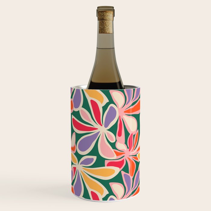 Colorful abstract flower art pattern Wine Chiller Gallery Image 3