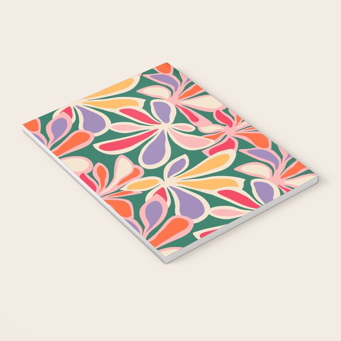 Colorful abstract flower art pattern Notebook Gallery Image 3