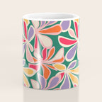 Colorful abstract flower art pattern Coffee Mug Gallery Image 4