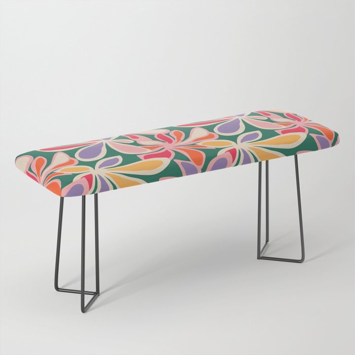 Colorful abstract flower art pattern Bench Gallery Image 1