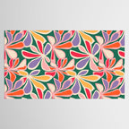 Colorful abstract flower art pattern Tablecloth Gallery Image 2