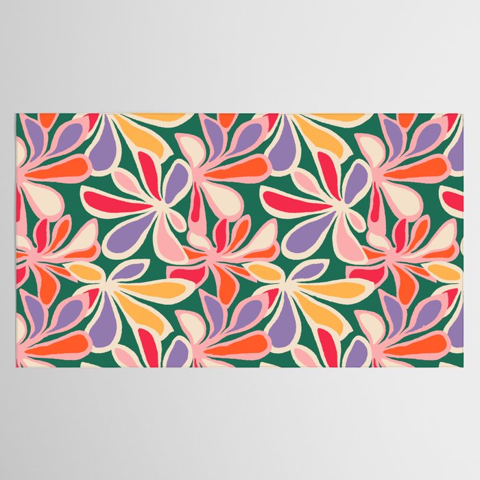 Colorful abstract flower art pattern Tablecloth Gallery Image 2