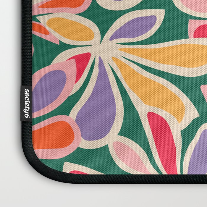 Colorful abstract flower art pattern Laptop Sleeve Gallery Image 3