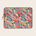 Colorful abstract flower art pattern Laptop Sleeve Gallery Image 1