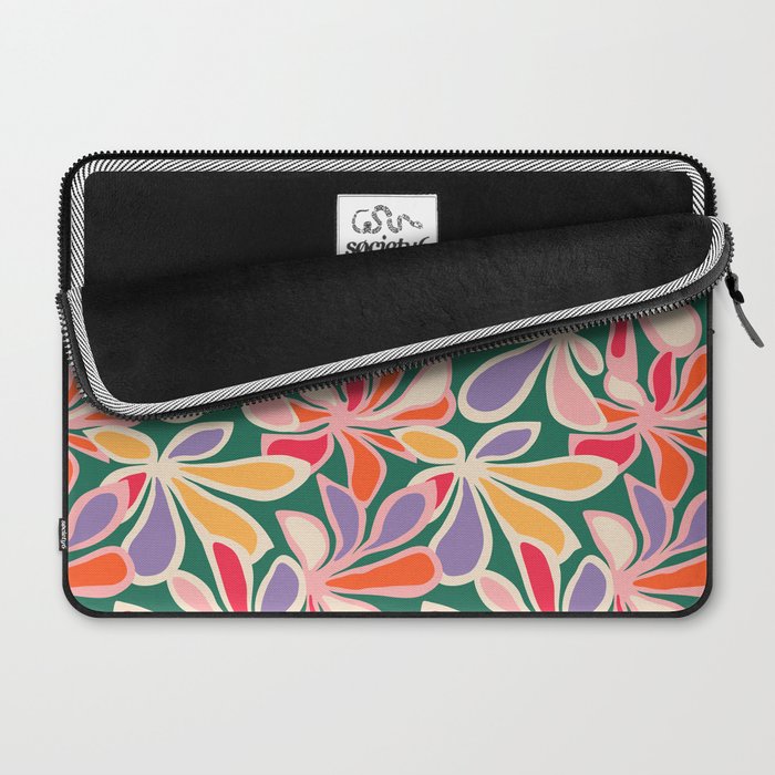 Colorful abstract flower art pattern Laptop Sleeve Gallery Image 2