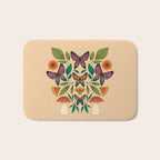 Rainbow Butterfly Garden with Mushrooms Bath Mat Gallery Image 1