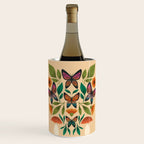 Rainbow Butterfly Garden with Mushrooms Wine Chiller Gallery Image 1