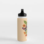 Rainbow Butterfly Garden with Mushrooms Water Bottle Gallery Image 3