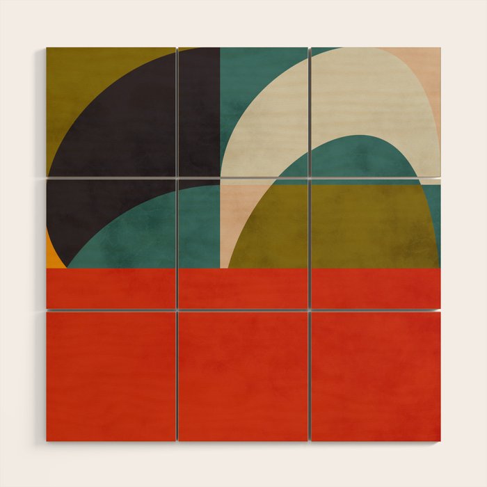 geometry shapes 2 Wood Wall Art Gallery Image 1