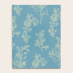 Botanical Cottage Woven Look Pattern in Light Blue Notebook Gallery Image 4
