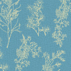 Botanical Cottage Woven Look Pattern in Light Blue Coffee Mug Gallery Image 2