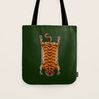 TIBETAN TIGER RUG-green Tote Bag Gallery Image 1