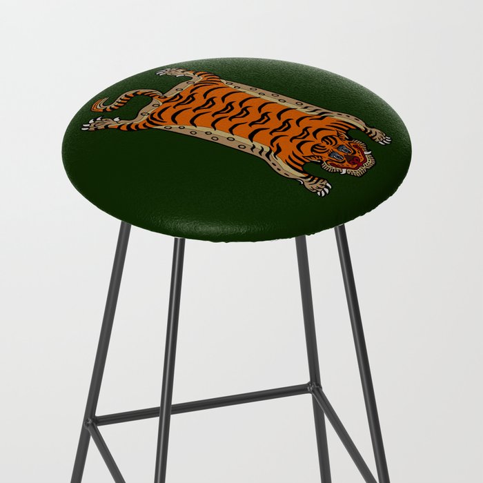 TIBETAN TIGER RUG-green Stool Gallery Image 2