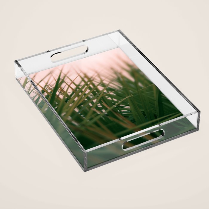 Sunset Palmettos Acrylic Tray Gallery Image 1