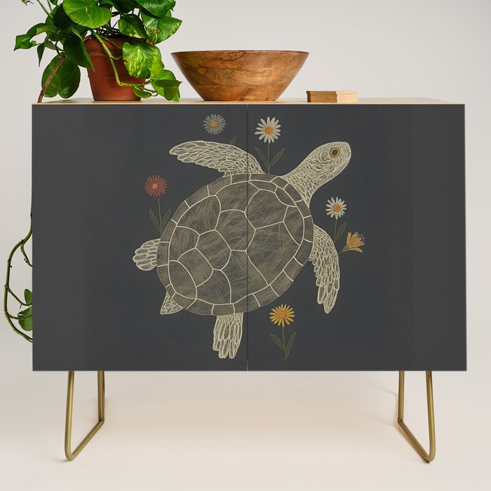Turtle with Flowers Credenza Gallery Image 1