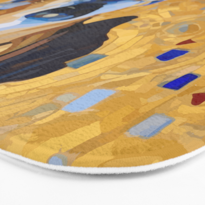 Gustav Klimt Style Dog in a Beautiful Dress Bath Mat Gallery Image 3