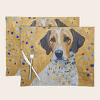 Gustav Klimt Style Dog in a Beautiful Dress Placemat Gallery Image 1