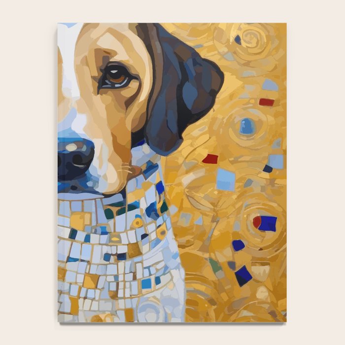 Gustav Klimt Style Dog in a Beautiful Dress Notebook Gallery Image 4