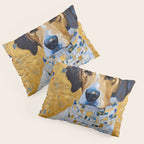 Gustav Klimt Style Dog in a Beautiful Dress Pillow Sham Gallery Image 3