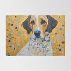 Gustav Klimt Style Dog in a Beautiful Dress Rug Gallery Image 2