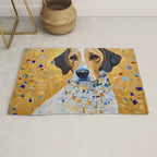 Gustav Klimt Style Dog in a Beautiful Dress Rug Gallery Image 1