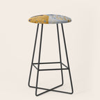 Gustav Klimt Style Dog in a Beautiful Dress Stool Gallery Image 1