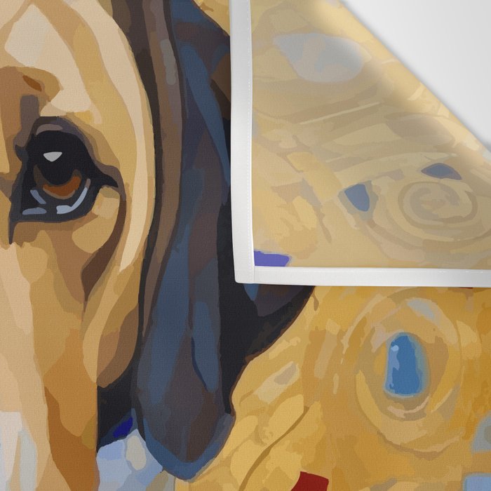 Gustav Klimt Style Dog in a Beautiful Dress Wall Tapestry Gallery Image 3