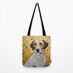 Gustav Klimt Style Dog in a Beautiful Dress Tote Bag Gallery Image 2