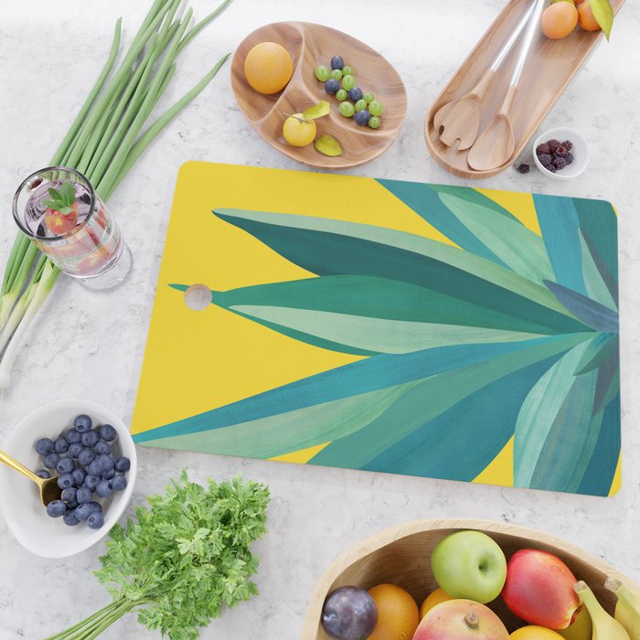 Spring Cactus Pop Botanical Cutting Board Gallery Image 2