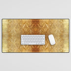 AGED GOLDEN DAMASK Shabby Chic  Desk Mat Gallery Image 1