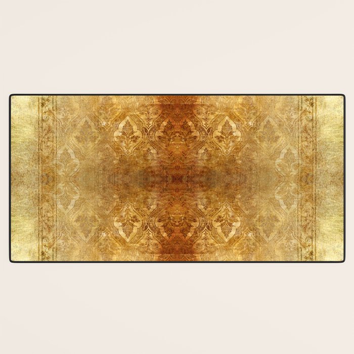 AGED GOLDEN DAMASK Shabby Chic  Desk Mat Gallery Image 3